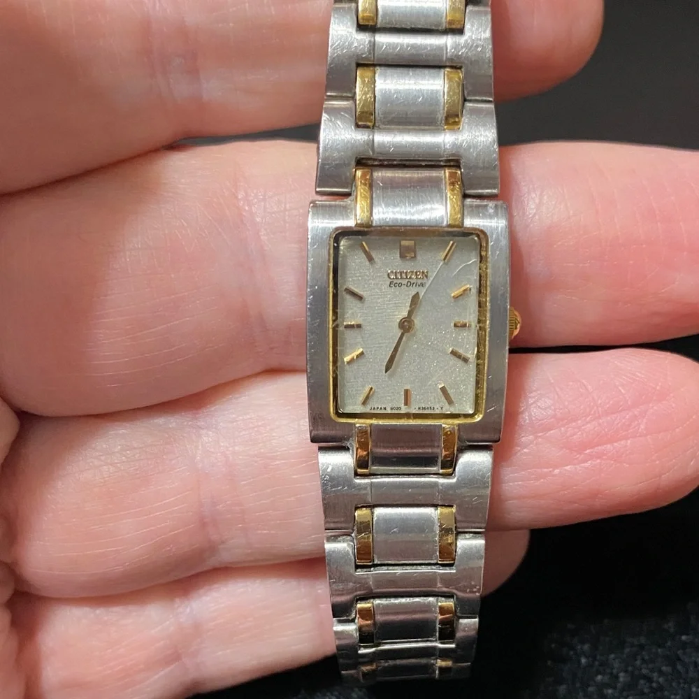 Citizen vintage Eco-Drive Silver and Gold Watch